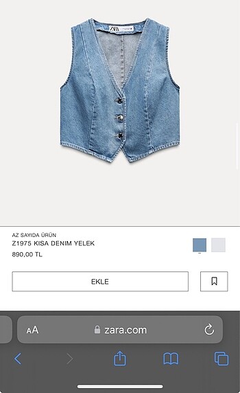 m Beden mavi Renk Denim yelek