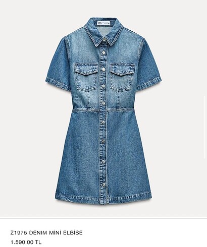 s Beden DENIM MİNİ ELBİSE