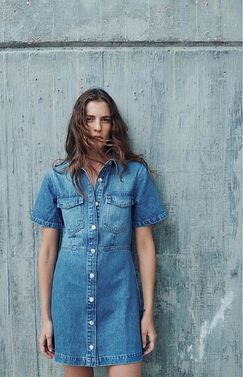 DENIM MİNİ ELBİSE