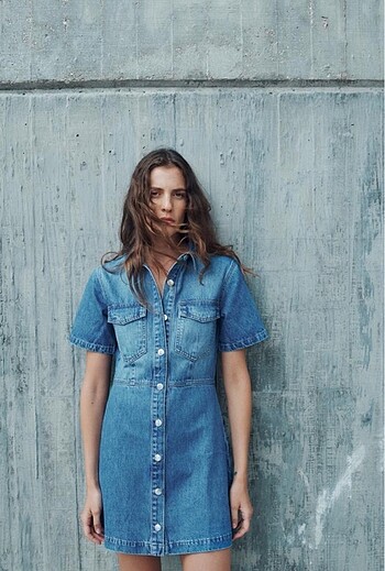 DENIM MİNİ ELBİSE