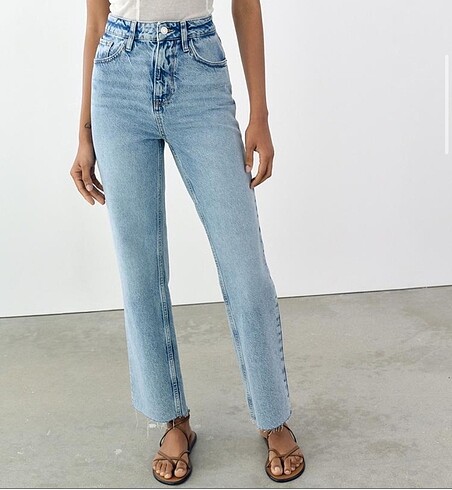 Zara YÜKSEK BEL STRAIGHT FIT JEAN