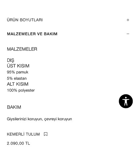 s Beden beyaz Renk KEMERLİ TULUM