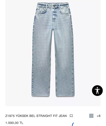 xs Beden YÜKSEK BEL STRAIGHT FIT JEAN