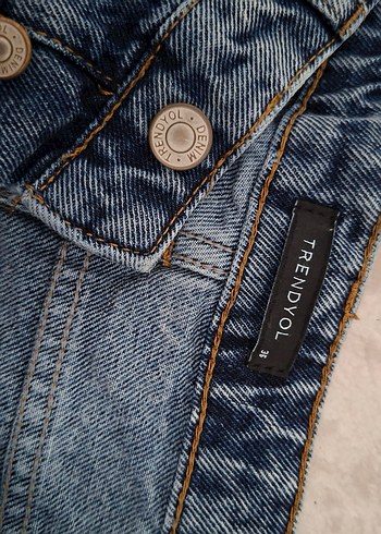 s Beden milla Düğmeli Mini Denim Şort