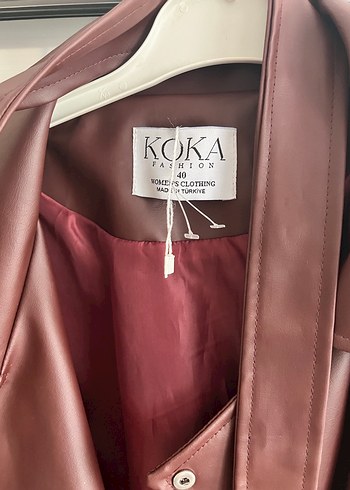 Bordo Deri Kadın Ceket - Görsel 2