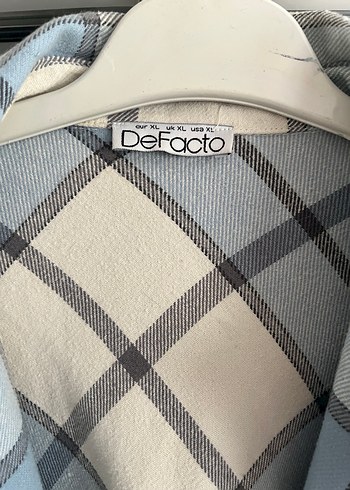 Uzun Kollu Gri Kareli Kadın Gömlek - Görsel 2