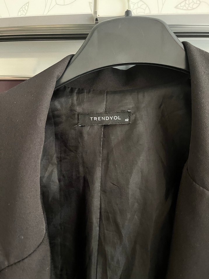 Düğmeli Siyah Kadın Blazer Ceket - Görsel 3