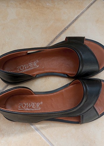 Diğer Siyah Kadın Dolgu Topuklu Sandalet