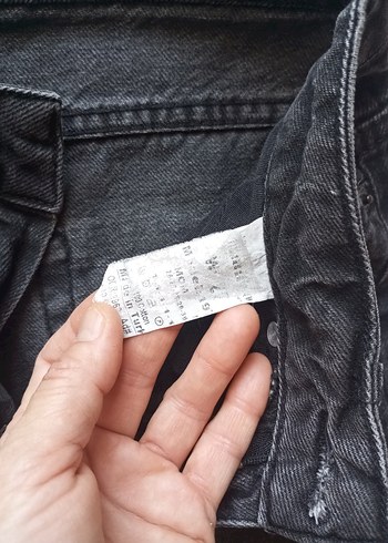 Diğer Gri Düğmeli Kadın Denim Midi Pantolon