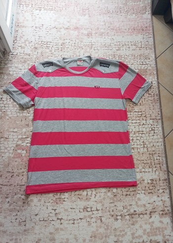 xxl Beden gri Renk Levi's Gri Kırmızı Çizgili Hamile Tişörtü