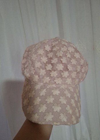Dantel Detaylı Pembe Kadın Şapka