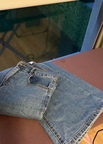 28 Beden Mavi Denim ispanyol paça
