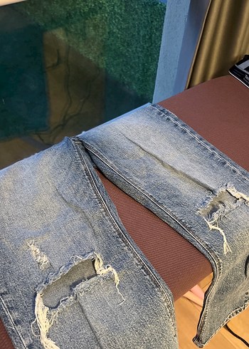 Colin's Tokalı Gri Loose Fit Midi Kot Pantolon
