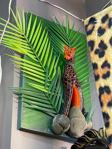 3 boyutlu leopar tablo