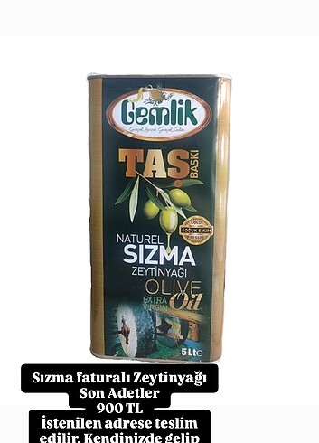 Diğer Sızma 5 lt zeytinyağı
