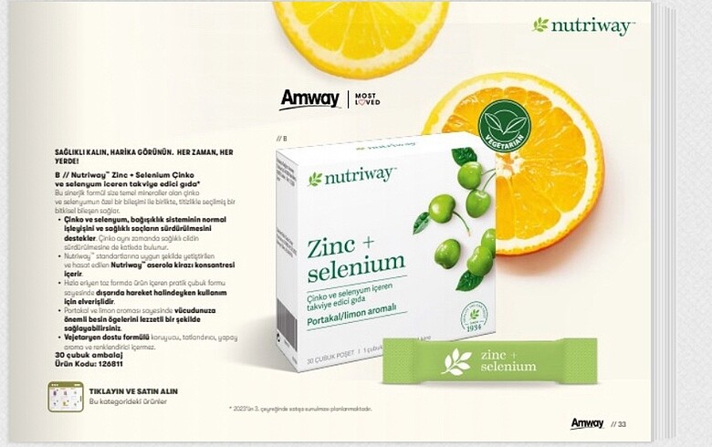 Zinc + selenium Nutriway? Çinko ve selenyum içeren takviye edici