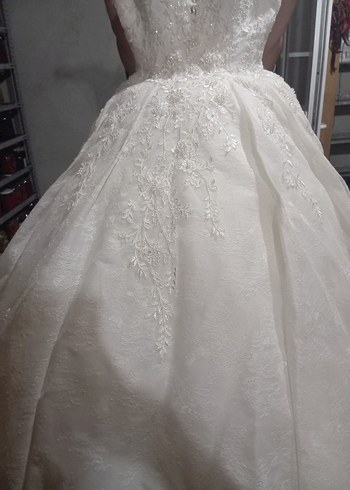 V Yaka Prenses Gelinlik, Uzun ve Kolsuz - Görsel 4