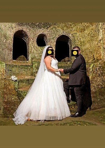 Bohem Kalın Askılı Beyaz Uzun Gelinlik - Görsel 4