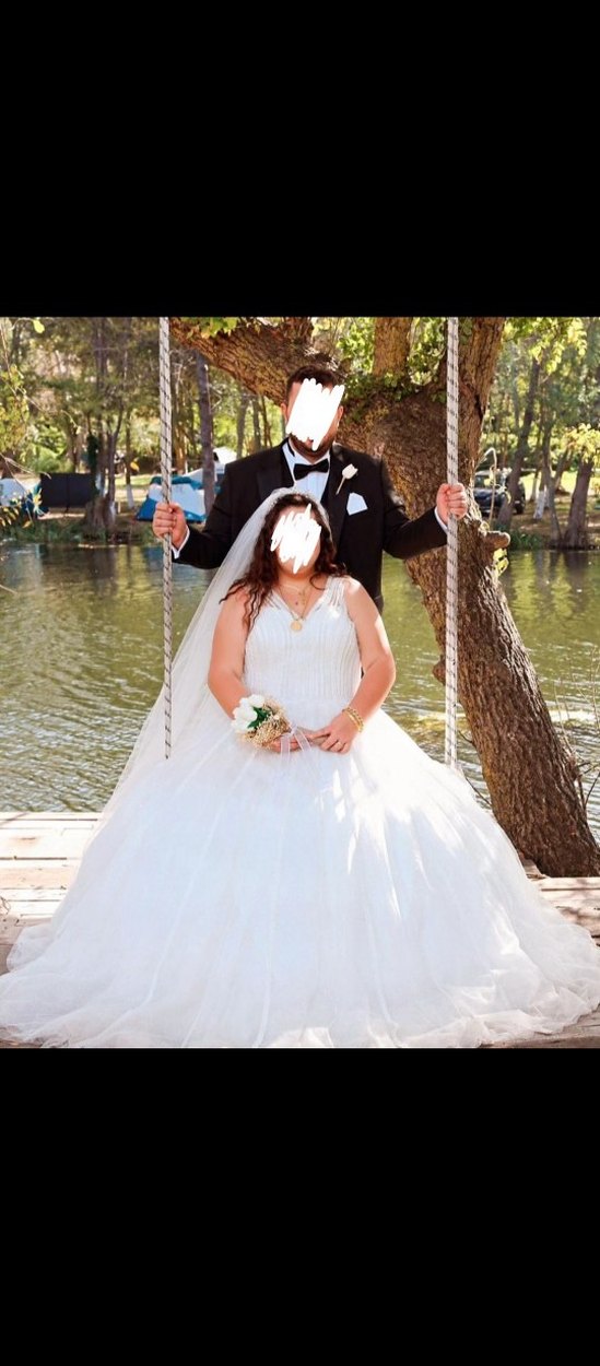 Bohem Kalın Askılı Beyaz Uzun Gelinlik - Görsel 2