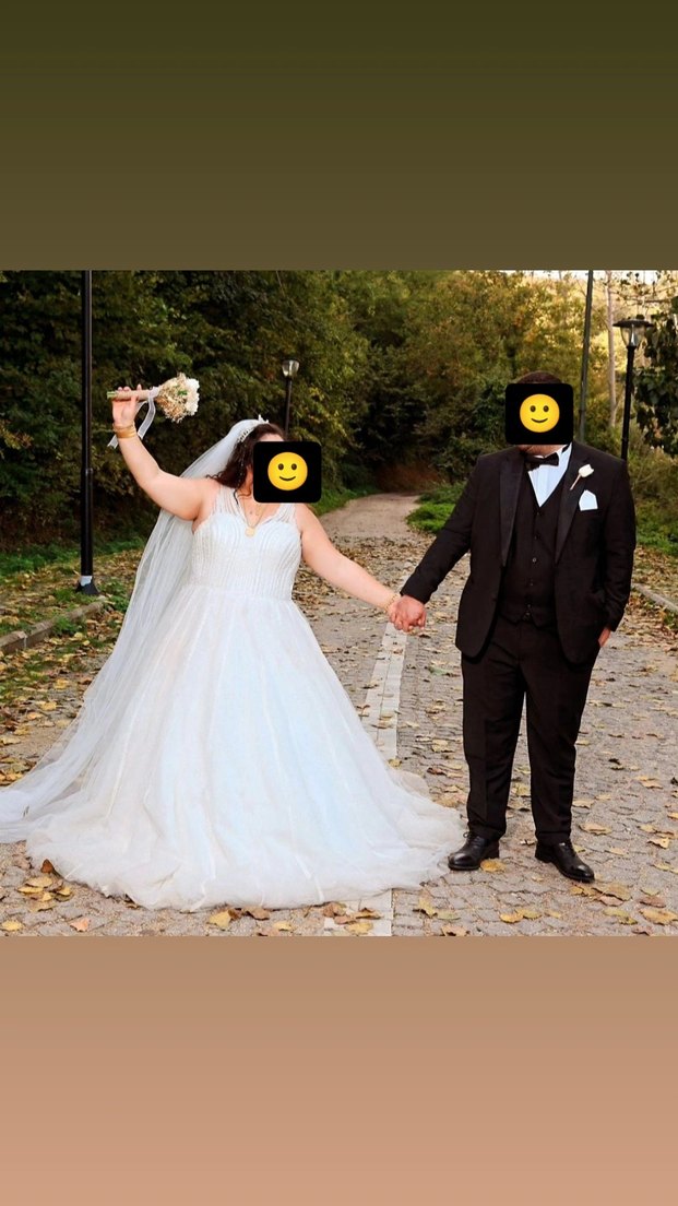 Bohem Kalın Askılı Beyaz Uzun Gelinlik - Görsel 3