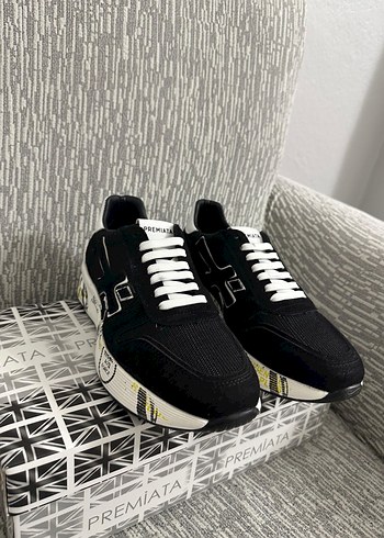 Premiata Siyah Baskılı Erkek Spor Ayakkabı - Görsel 2