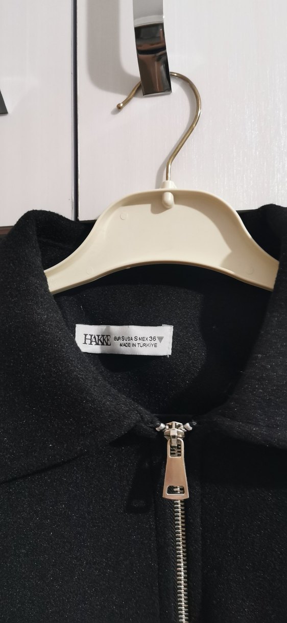 Siyah Mini Fermuarlı Kadın Ceket - Görsel 4