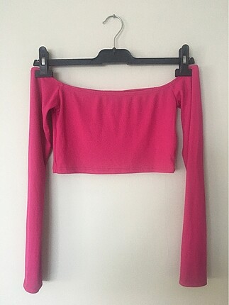 Bershka pembe kısa crop