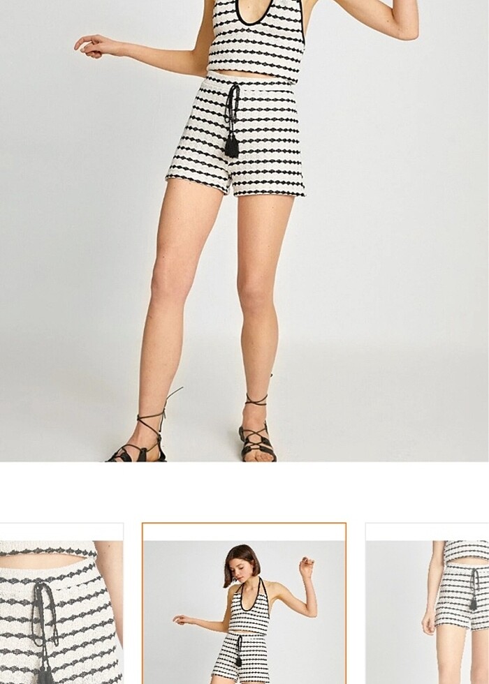 Astarlı mini şort - Görsel 2