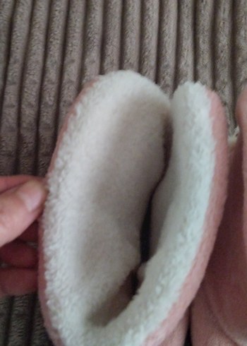 Kızlar için Pembe Sıcak Peluş Ev Terliği - Görsel 4