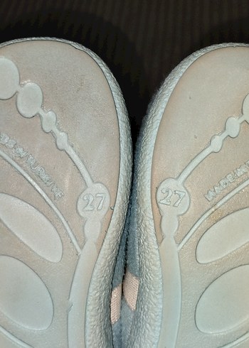 Kız Çocuk Mavi Baskılı Tokalı Babet - Görsel 3