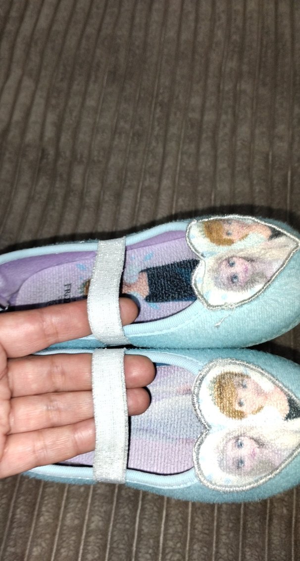 Kız Çocuk Mavi Baskılı Tokalı Babet - Görsel 2