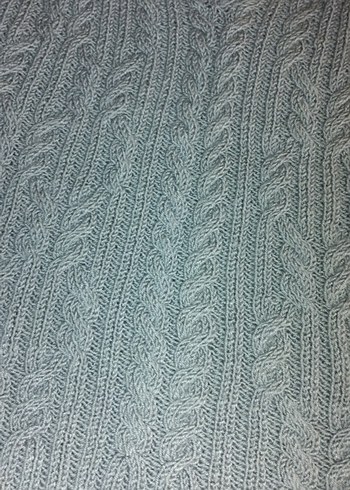 Gri V Yakalı Örgü unisex Süveter - Görsel 5