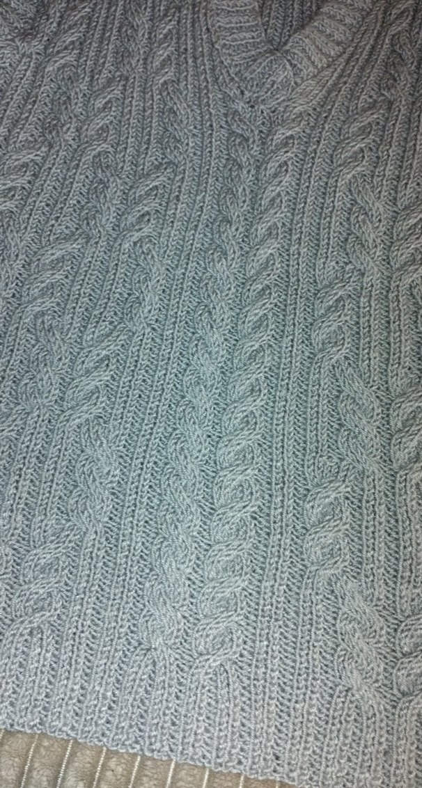 Gri V Yakalı Örgü unisex Süveter - Görsel 5