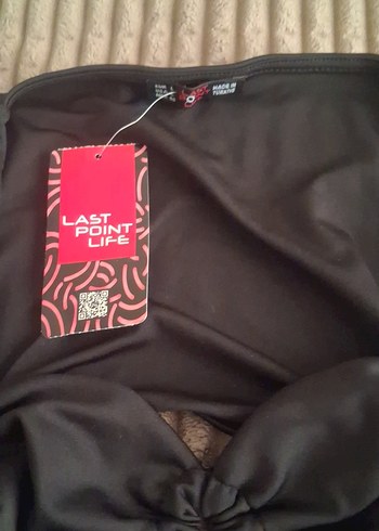 Siyah Drapeli Kadın  Elbise - Görsel 5