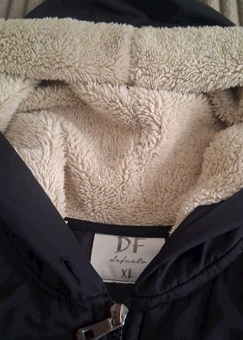 unisex Siyah Kapüşonlu Mont - Görsel 4