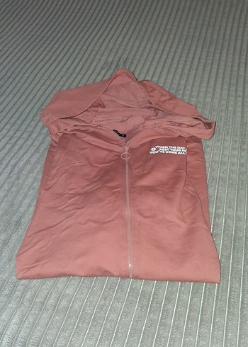 Kremit rengi Kapüşonlu Fermuarlı Kadın tunik - Görsel 8