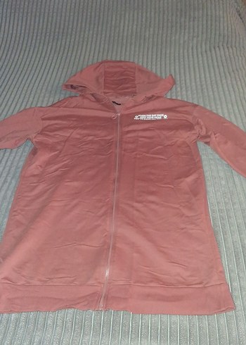 Kremit rengi Kapüşonlu Fermuarlı Kadın tunik - Görsel 2