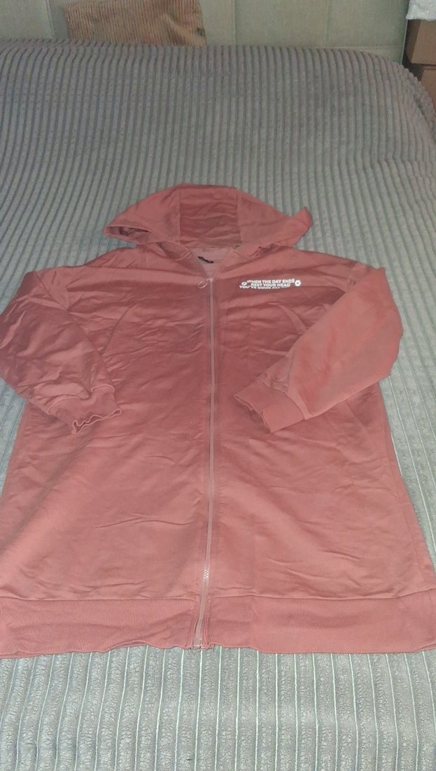 Kremit rengi Kapüşonlu Fermuarlı Kadın tunik - Görsel 3