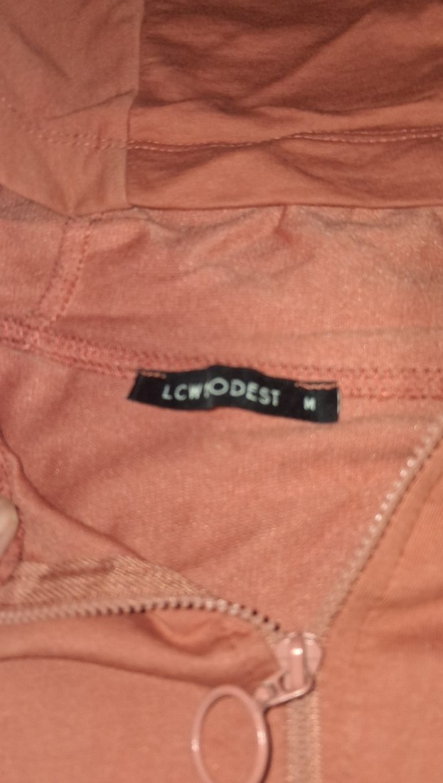 Kremit rengi Kapüşonlu Fermuarlı Kadın tunik - Görsel 4