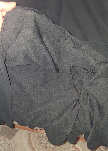 Siyah V Yakalı Uzun Askılı Kadın Elbise - Görsel 3