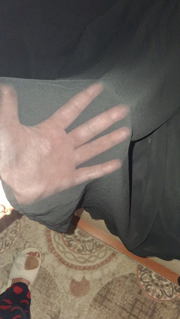 Siyah V Yakalı Uzun Askılı Kadın Elbise - Görsel 4