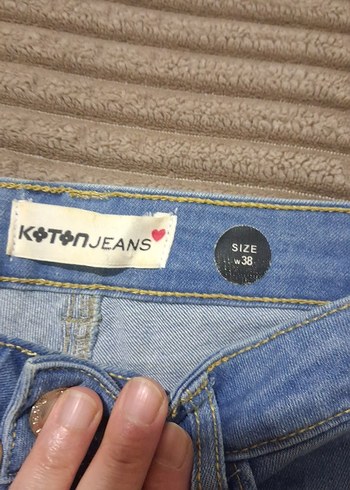 Kadın Mavi Denim capri Şort - Görsel 3