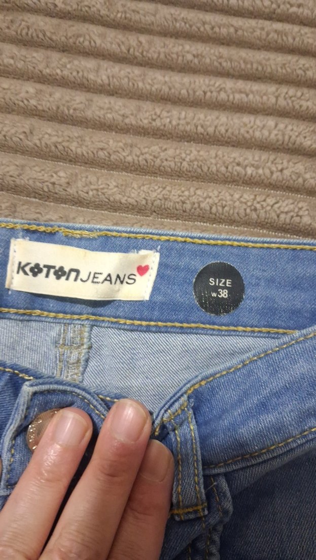 Kadın Mavi Denim capri Şort - Görsel 3