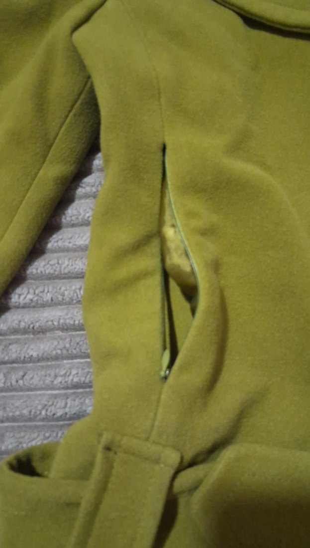 Düğmeli Midi Haki Kadın Kaban - Görsel 5