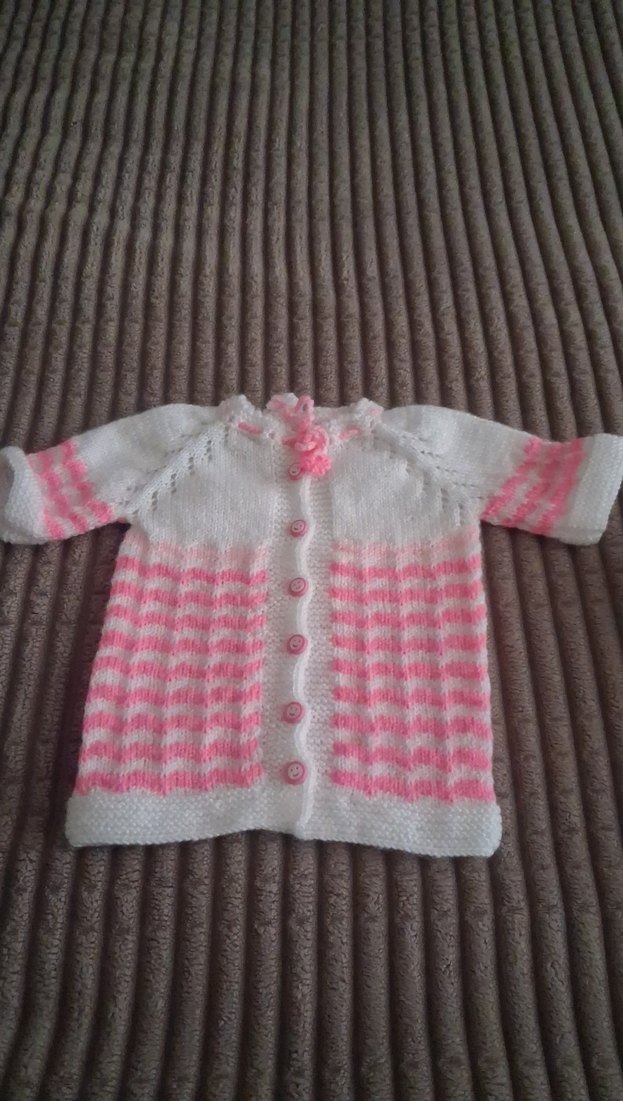 Kız Çocuk Pembe Örgü Hırka - Görsel 2