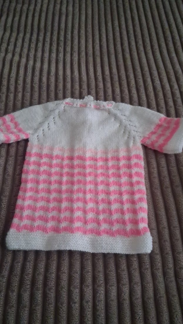 Kız Çocuk Pembe Örgü Hırka - Görsel 3