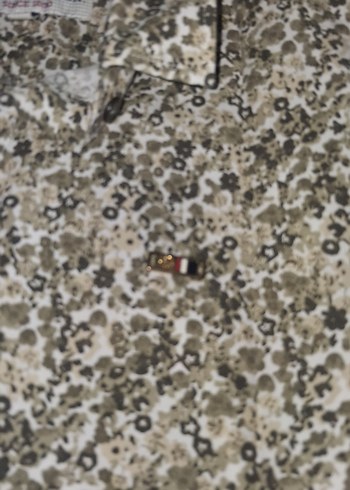 Gri Desenli Uzun Kollu Keten Gömlek - Görsel 4