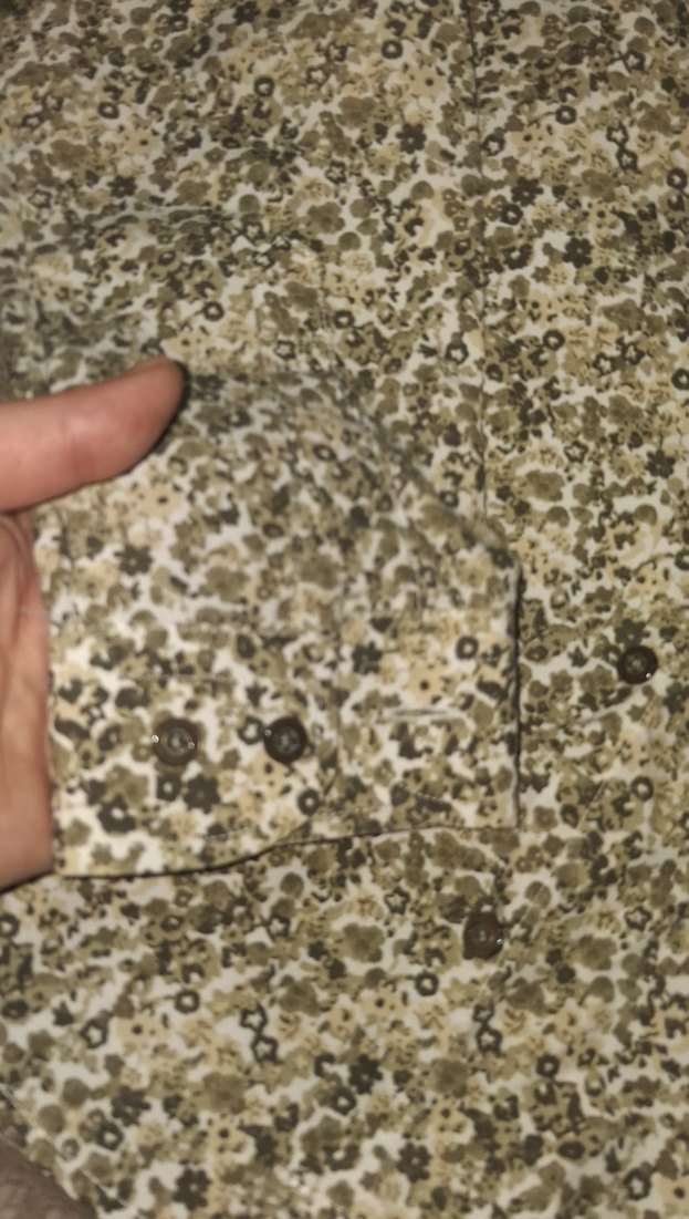 Gri Desenli Uzun Kollu Keten Gömlek - Görsel 5