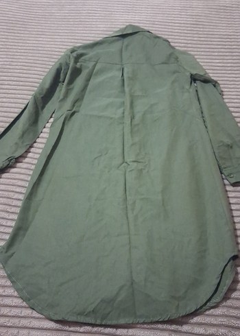 Kadın Uzun Kollu Düğmeli Keten tunik Gömlek - Görsel 6