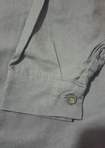 Kadın Uzun Kollu Düğmeli Keten tunik Gömlek - Görsel 5